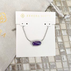 Kendra Scott Elisa Necklace Silver Amethyst